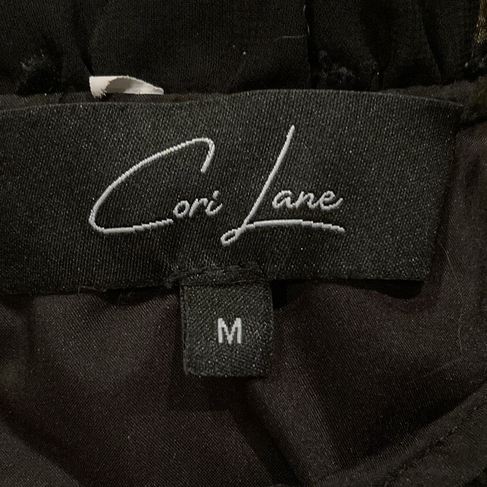 Cori Lane Black Swiss Dot Dress Size Medium - Picture 7 of 13